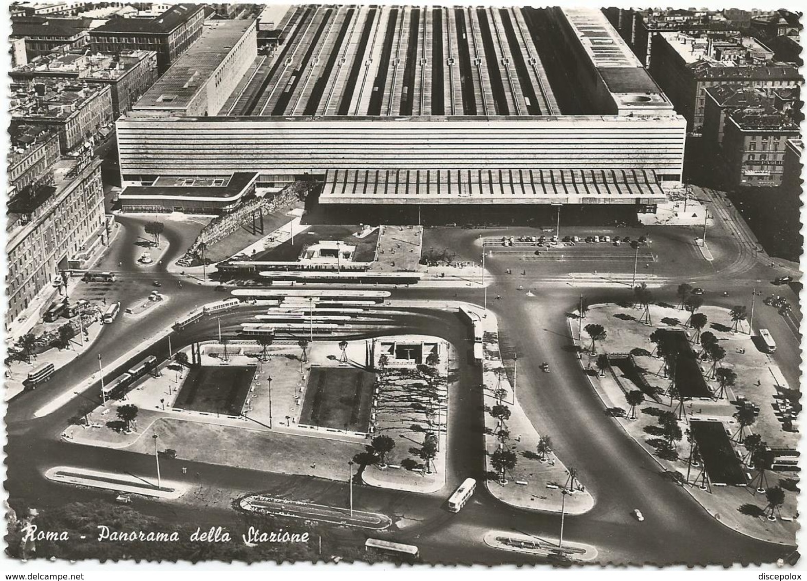 W2569 Roma - Stazione Termini - Panorama Aereo Vista Aerea Aerial View Vue Aerienne / Viaggiata 1952 - Stazione Termini