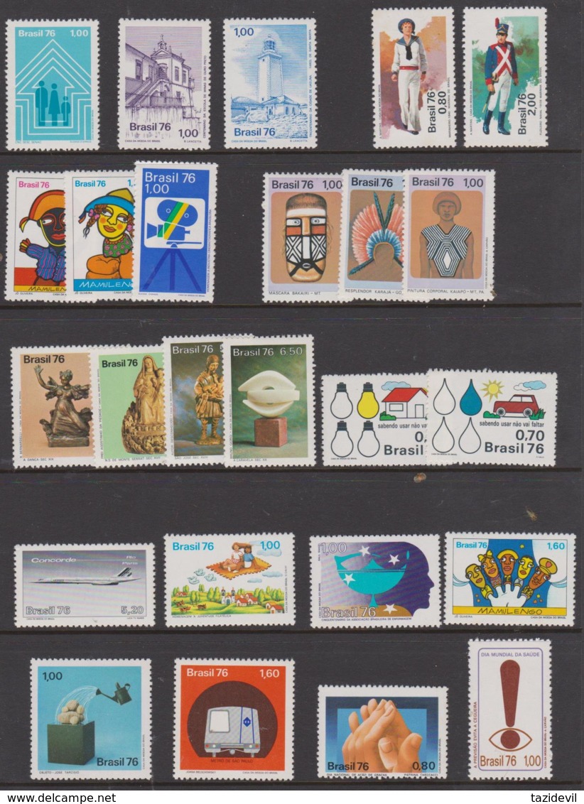 BRAZIL - Range Of MNH 1976 Issues. Nice Group - Verzamelingen & Reeksen