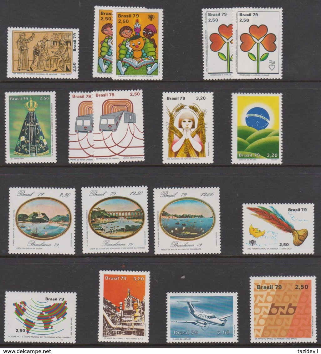 BRAZIL - Collection Of MNH ** 1979 Issues - Collections, Lots & Series