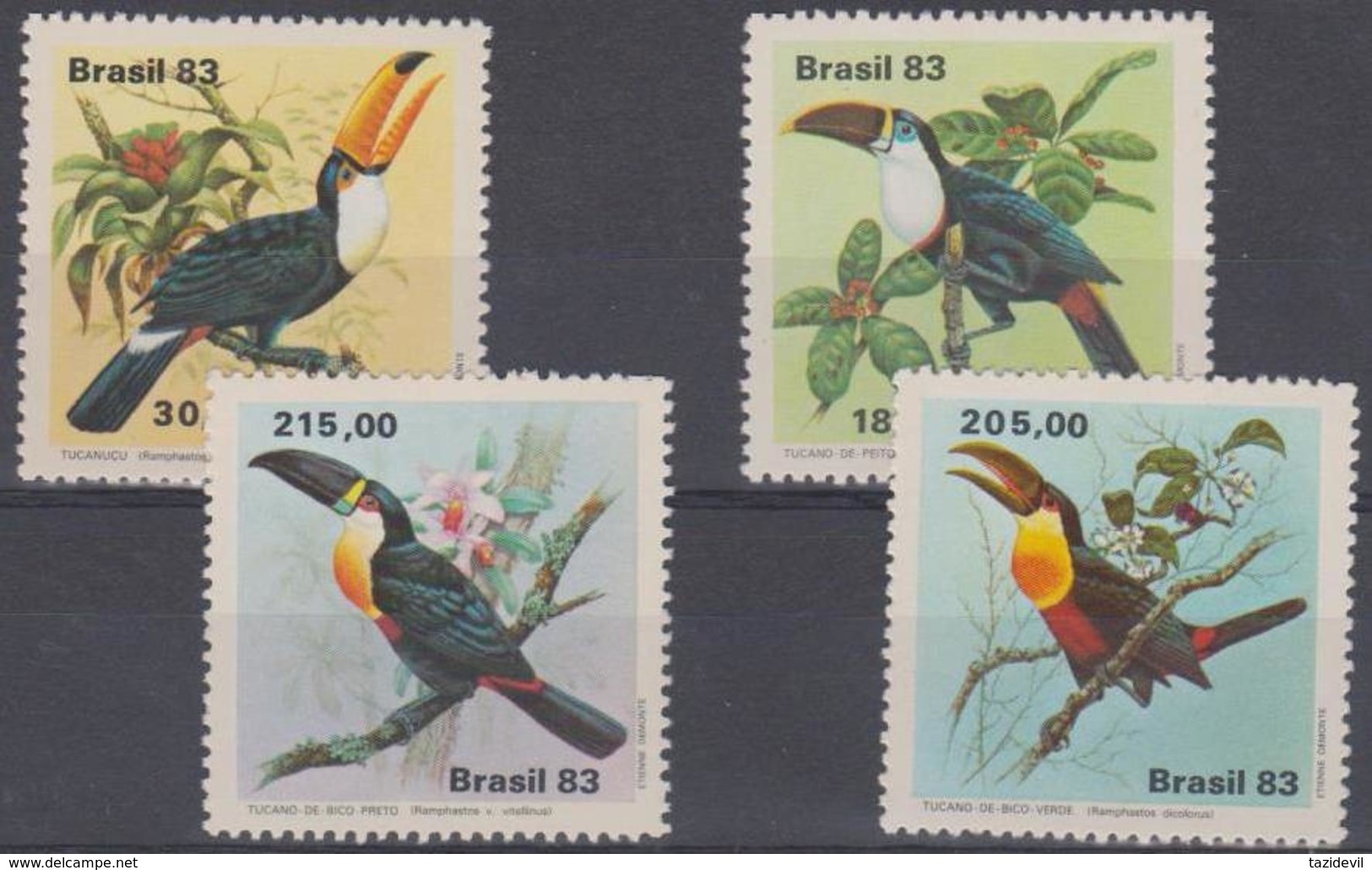 BRAZIL - 1983 Birds. Scott 1857-1860. MNH ** - Unused Stamps