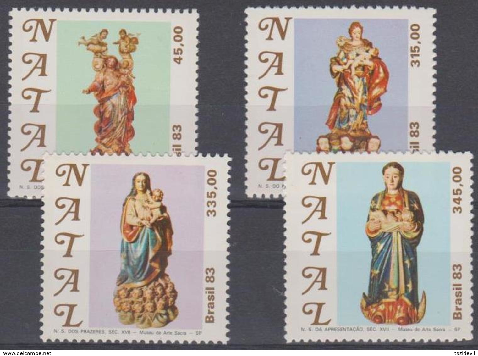 BRAZIL - 1982 Christmas. Scott 1887-1890. MNH ** - Neufs