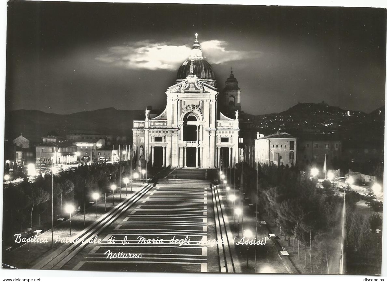 W2591 Assisi - Basilica Pastorale Di Santa Maria Degli Angeli - Notturno Notte Nuit Night Nacht Noche / Non Viaggiata - Altri & Non Classificati