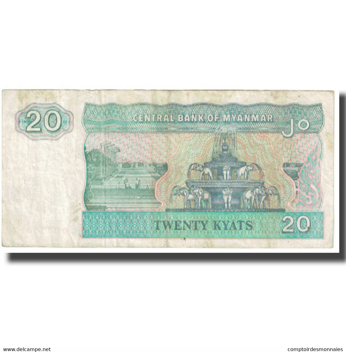 Billet, Myanmar, 20 Kyats, KM:72, TTB - Myanmar