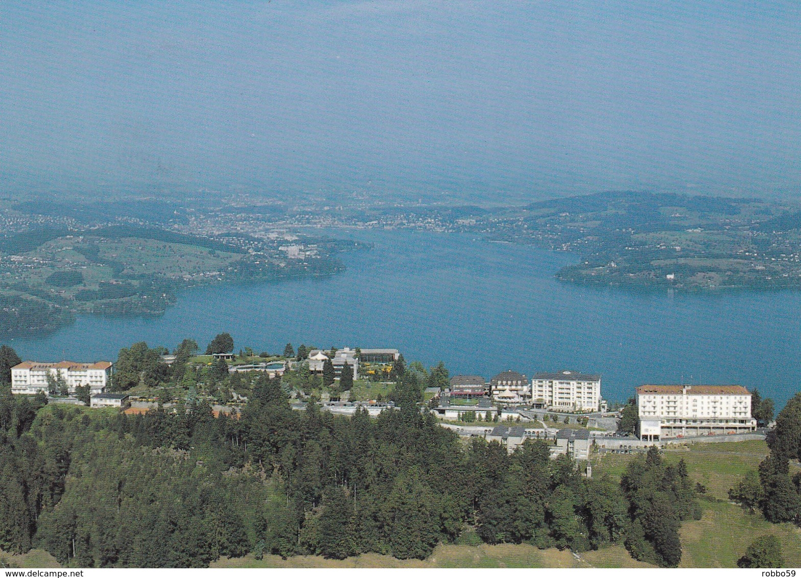 Switzerland Obburgen Burgenstock Hotels Postcard Obburgen 1995 Postmark Used Good Condition - Other & Unclassified