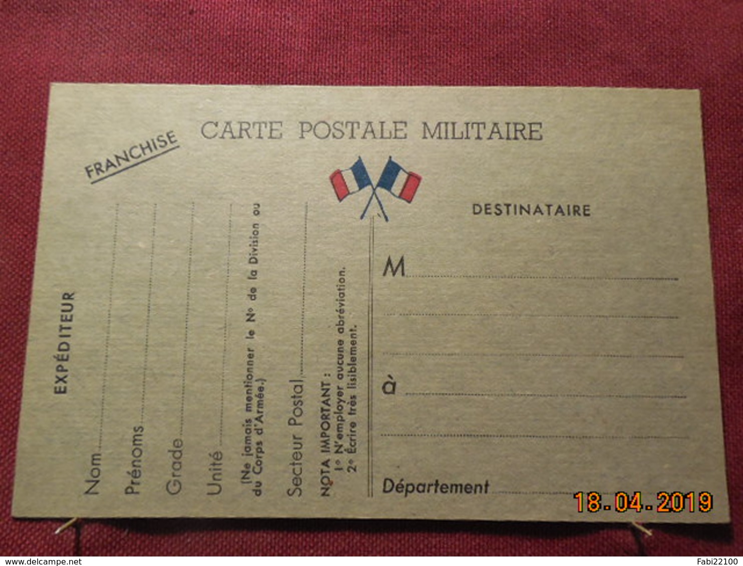 Carte En FM - Lettres & Documents