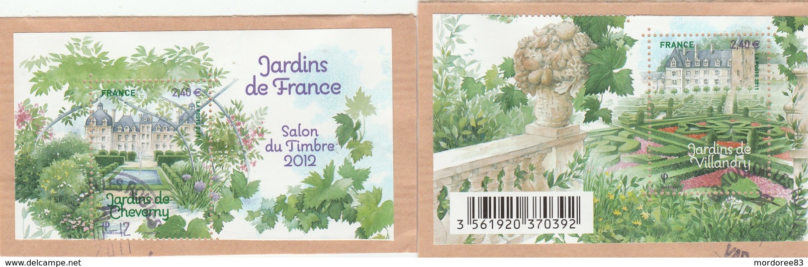 YT 4580 + 4581 ISSU DU BLOC JARDINS DE FRANCE 2011 - - Oblitérés