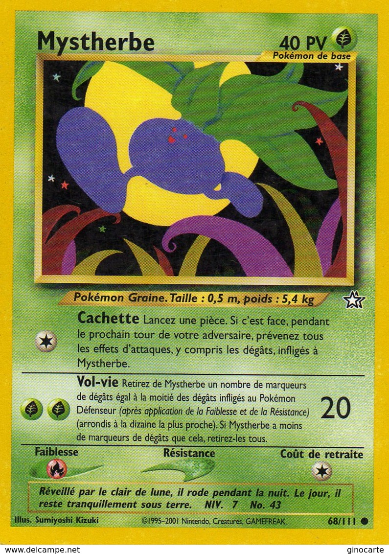 Carte Neuve Pokemon Wizards 68/111 Mystherbe 40pv 1995.2001 - Wizards