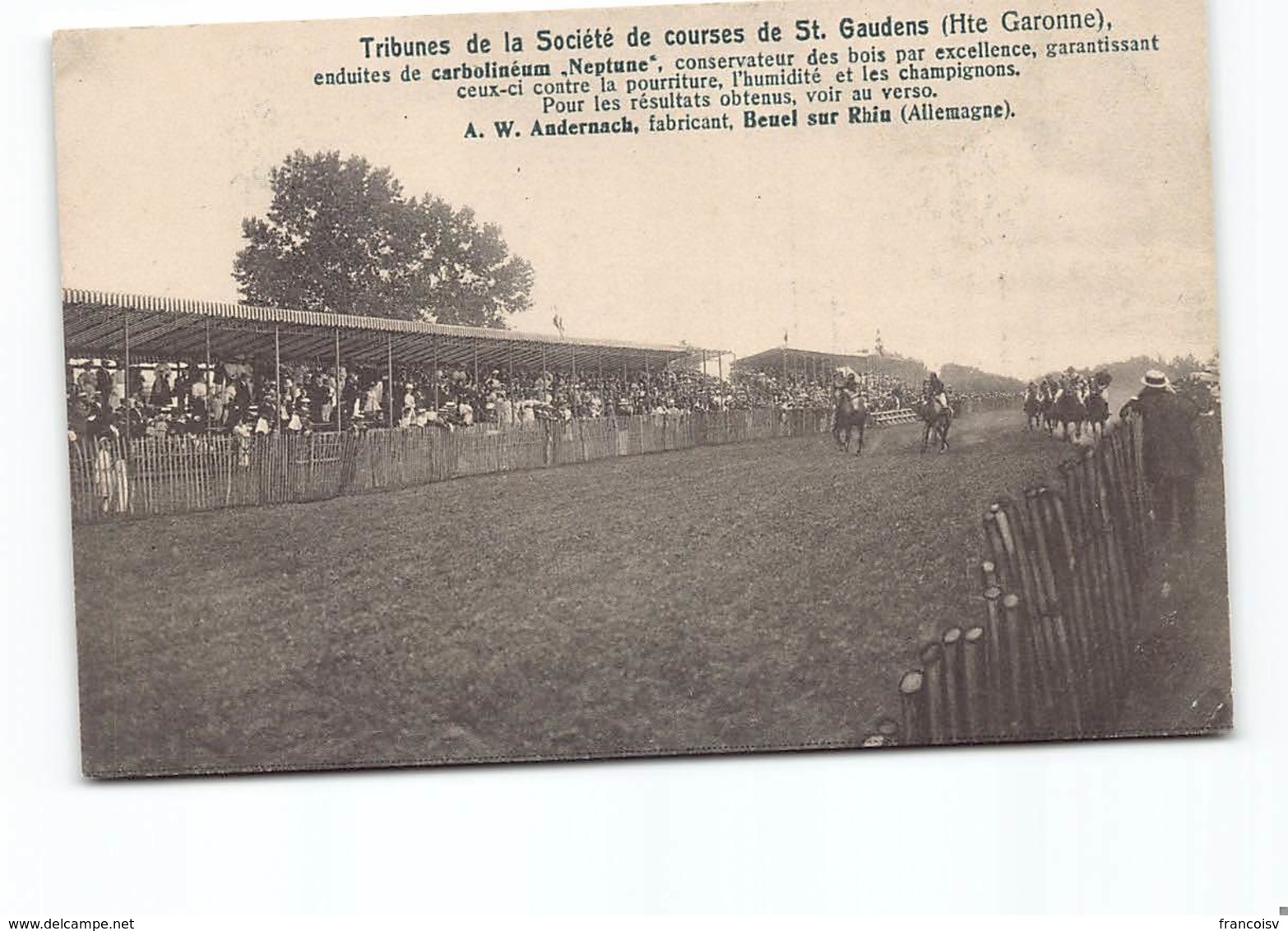 TRIBUNES DE LA SOCIETE DE COURSES DE ST GAUDENS ( Au Dos Pub Usine Hydraulique ) Champs De Courses Hippisme - Saint Gaudens