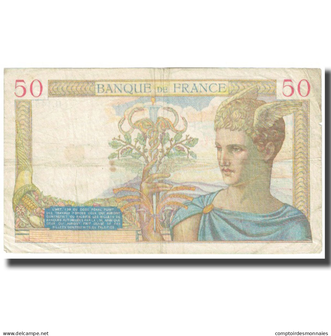 France, 50 Francs, 1935, 1935-04-25, TB, KM:81 - 50 F 1934-1940 ''Cérès''