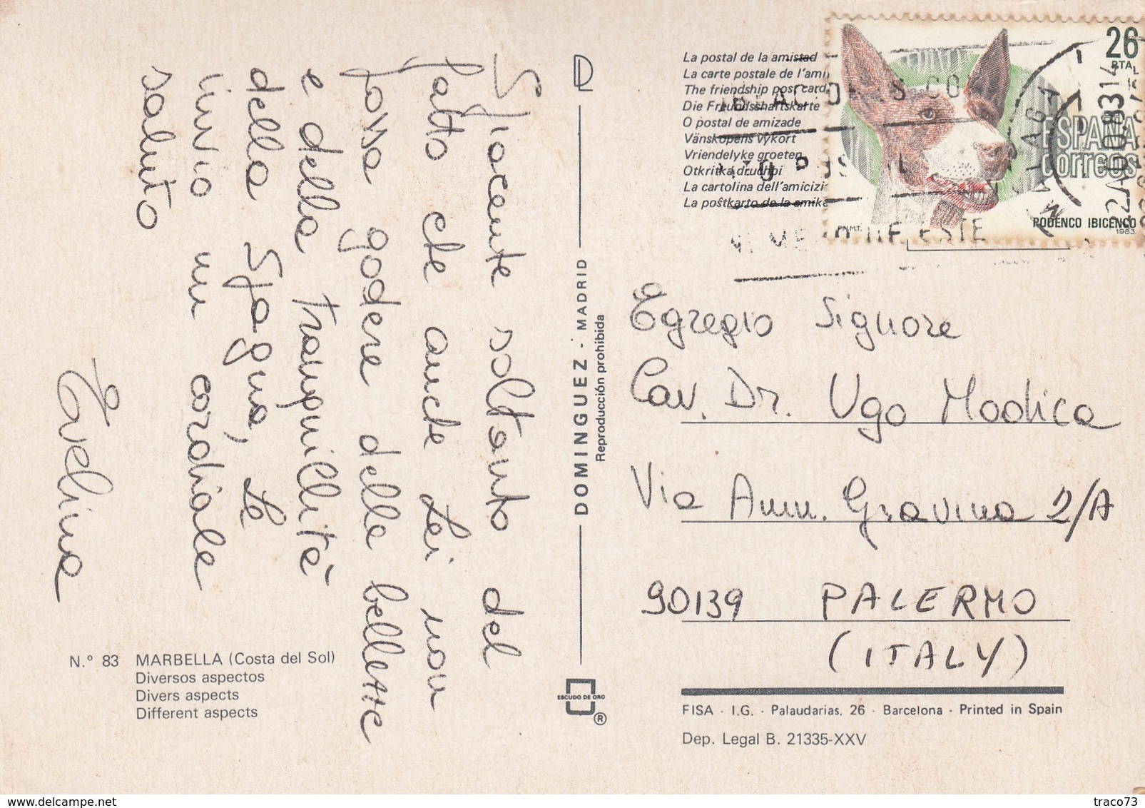 SPAGNA  /   ITALIA - Card _ Cartolina - Lettres & Documents