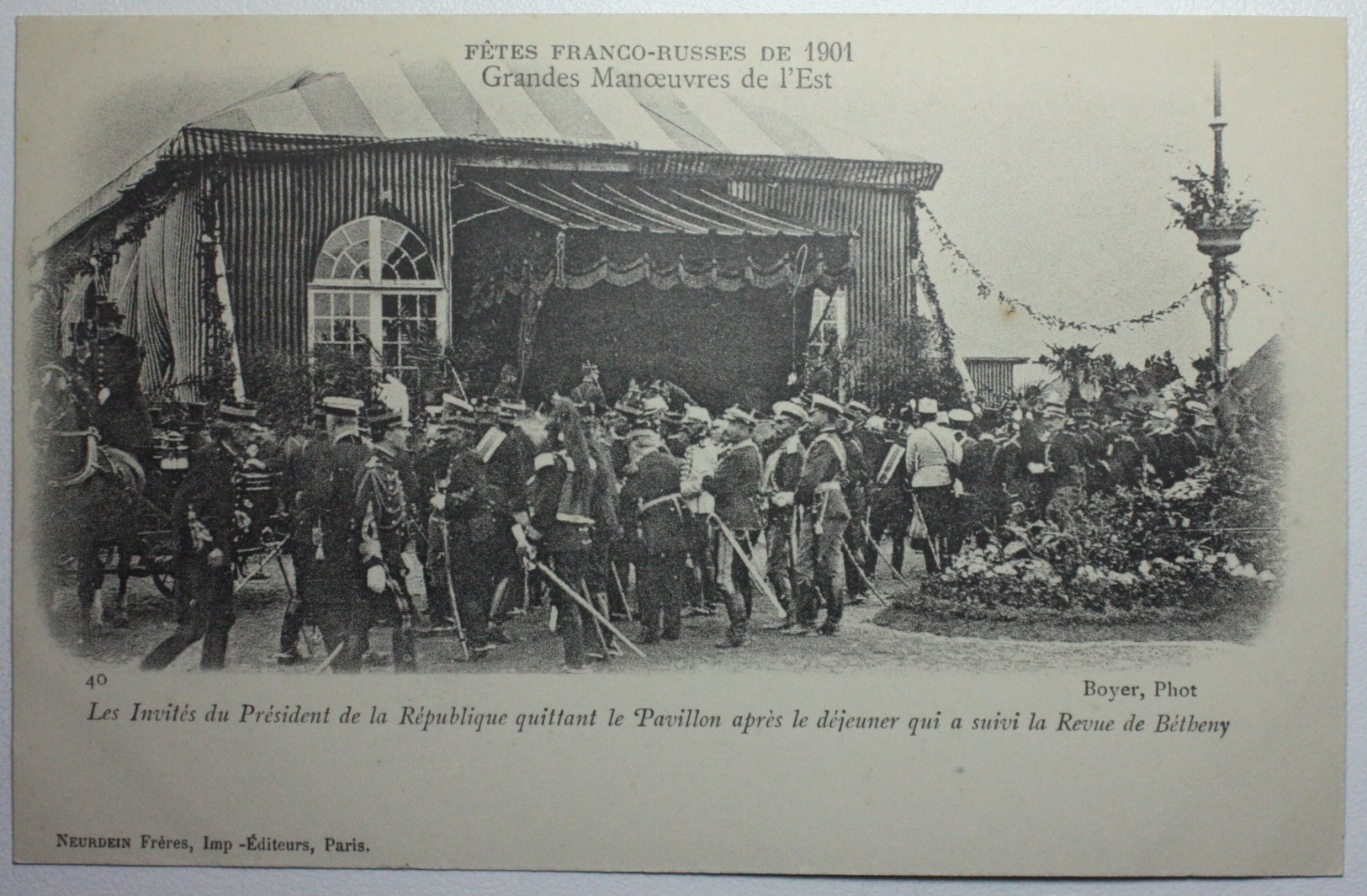 FETES FRANCO-RUSSES DE 1901 Les Invités Du Président De La République Quittant Le Pavillon Après Le Déjeuner Qui A Suivi - Bétheny