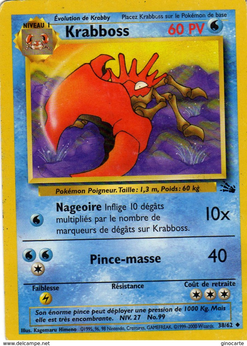 Carte Neuve Pokemon Wizards 38/62 Krabboss 60pv 1995 - Wizards