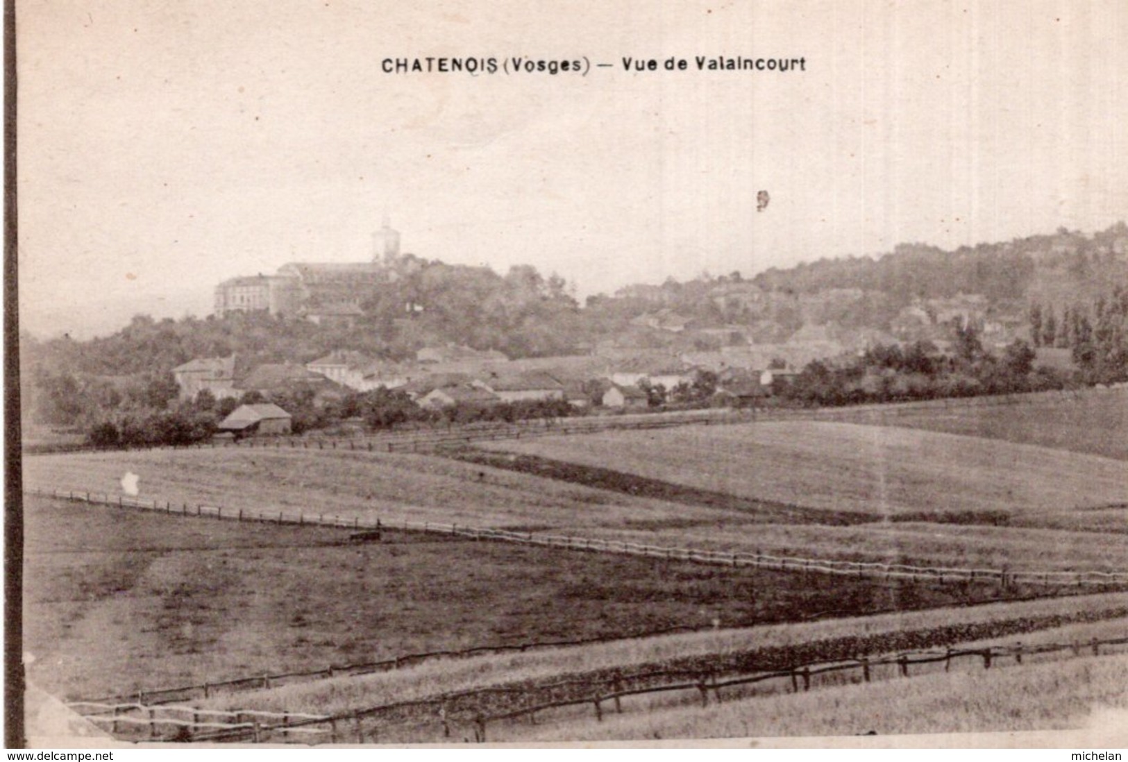 CPA   88   CHATENOIS---VUE DE VALAINCOURT---1918 - Chatenois