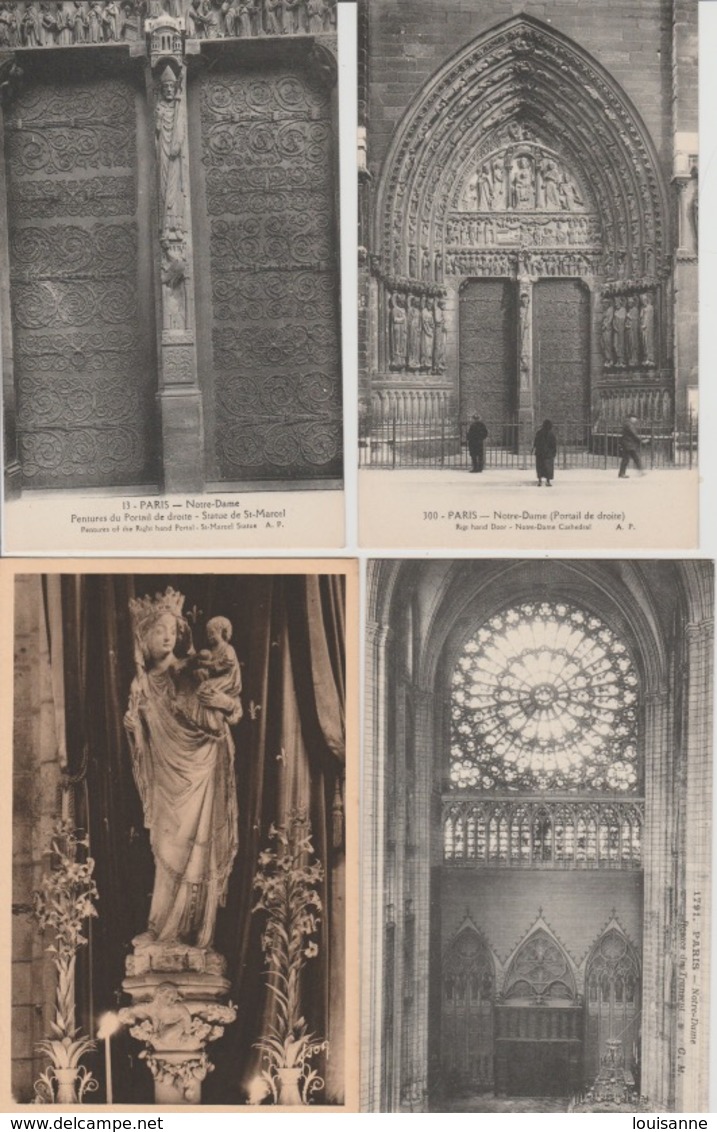 19 : 4 / 306. -  LOT  DE  39  CPA  DE  PARIS  NOTRE  DAME  - Toutes Scanées - 5 - 99 Postcards