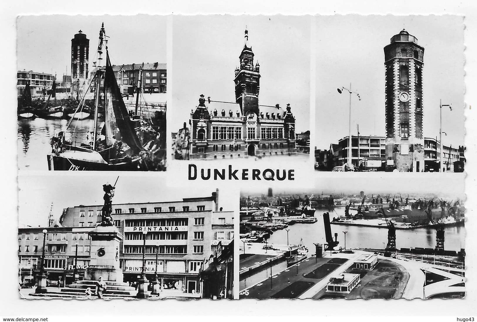 (RECTO / VERSO) DUNKERQUE - MULTIVUES - FORMAT CPA VOYAGEE - Dunkerque