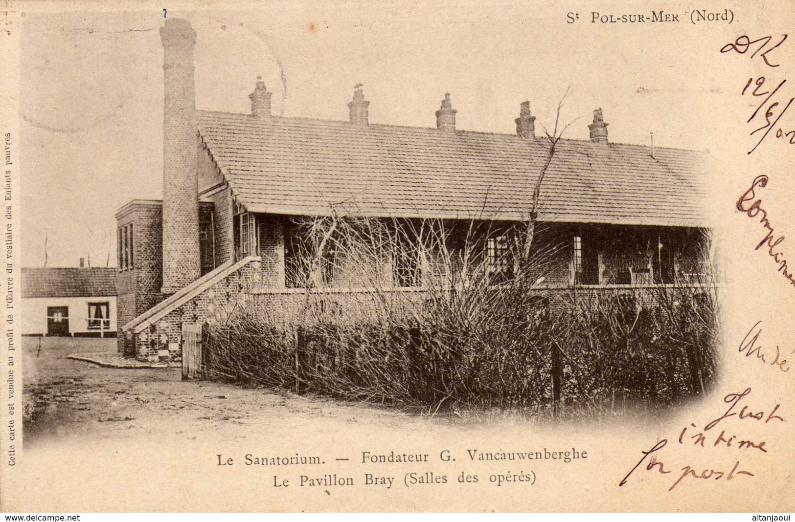 SAINT-POL-sur-MER-  20  1/5 - Le Sanatorium. Fondateur G. Vancauwenberghe. Le Pavillon Bray. 1902. - Saint Pol Sur Mer