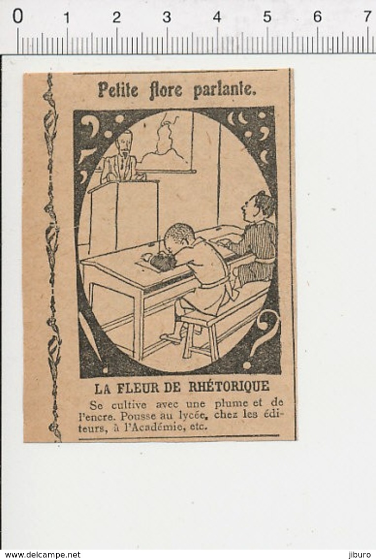 Presse 1922 Humour Rhétorique école écoliers Plume Ancienne Et Encre Pupitre  51D12 - Unclassified