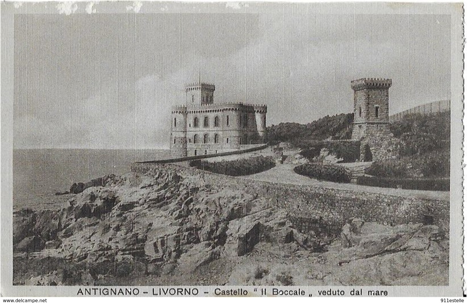 Italie  ANTIGNANO  LIVORNO -  CASTELLO   IL BOCCALE  VEDUTODAL MARE - Livorno