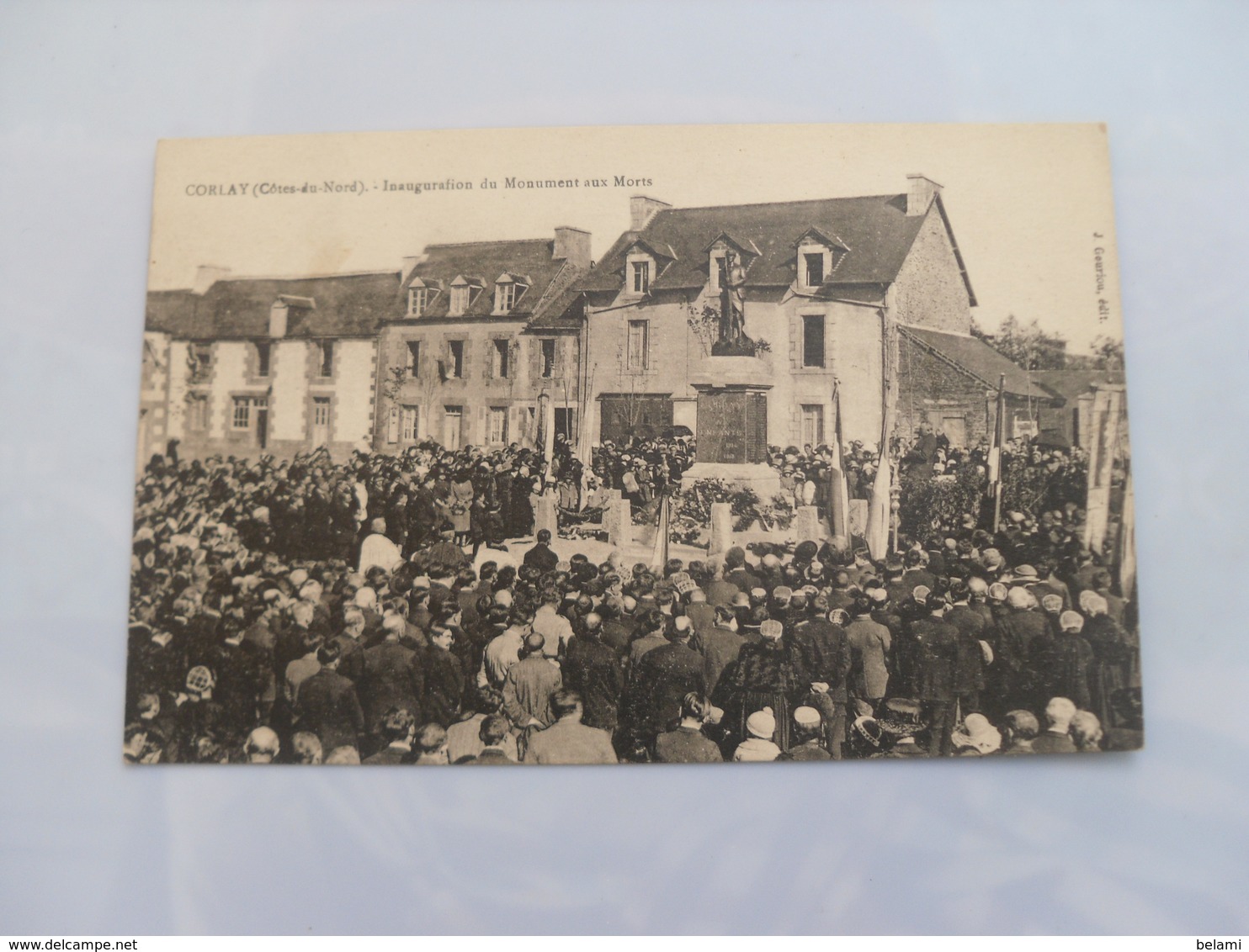 Cpa  **   Corlay  ***  Ignauguration Du Monument Aux Morts  **gouriou Editeur ** - Autres & Non Classés