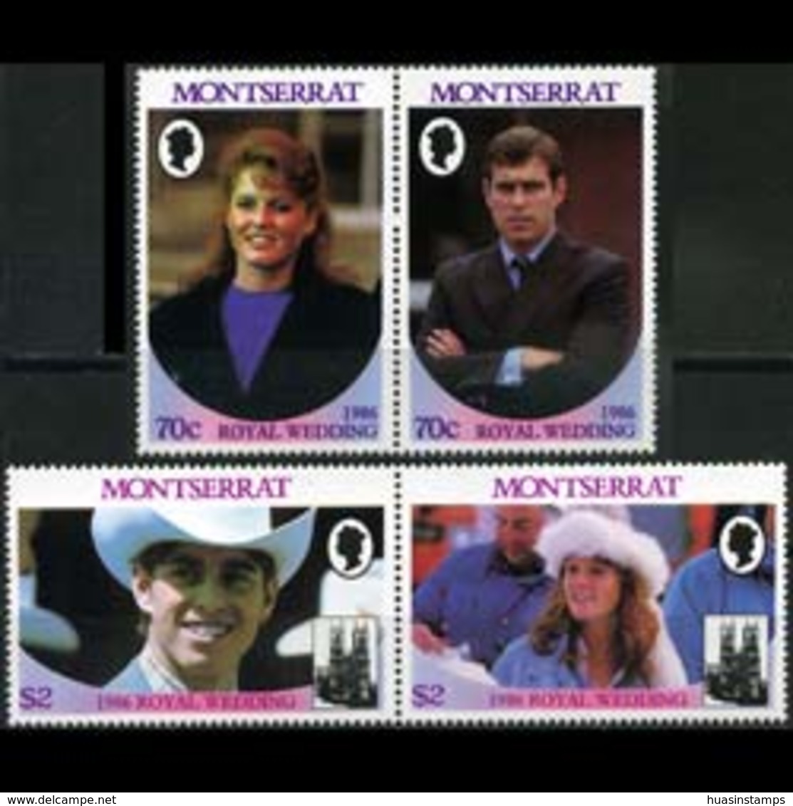 MONTSERRAT 1986 - Scott# 615-6 Royal Wedding Set Of 4 MNH - Montserrat