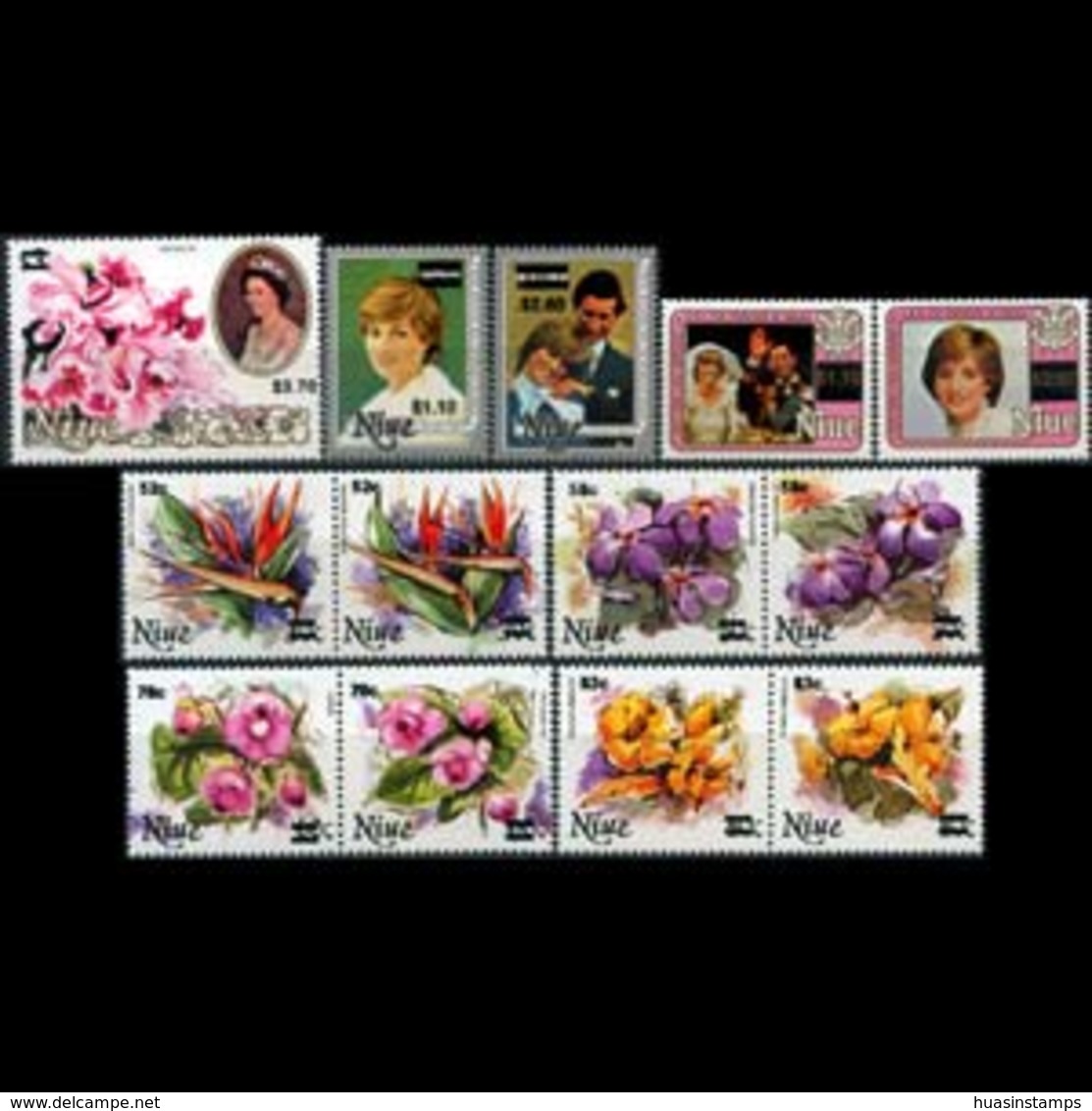 NIUE 1983 - Scott# 406-13A Flora Etc.Surch. Set Of 13 MNH - Niue