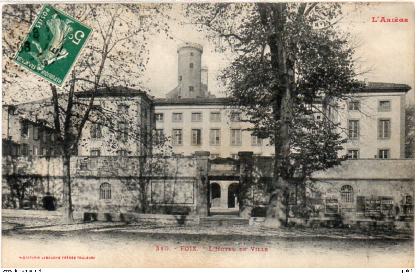 FOIX - L' Hotel De Ville - Cachet Perlé De NIAUX (Ariège) (112944) - Foix