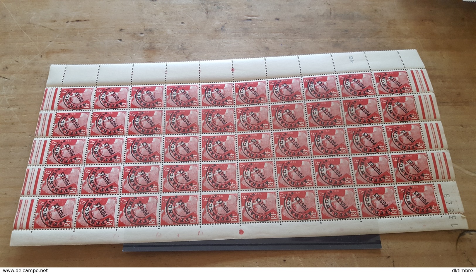 LOT 450873 TIMBRE DE FRANCE NEUF** LUXE PREO  N°100 VALEUR 80 EUROS  FEUILLE - Full Sheets