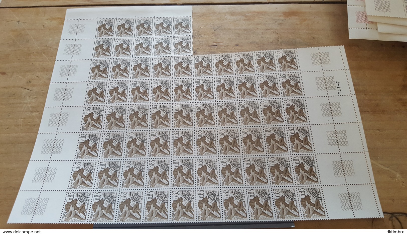 LOT 450879 TIMBRE DE FRANCE NEUF** LUXE PREO  N°159 VALEUR 40 EUROS  FEUILLE - Feuilles Complètes