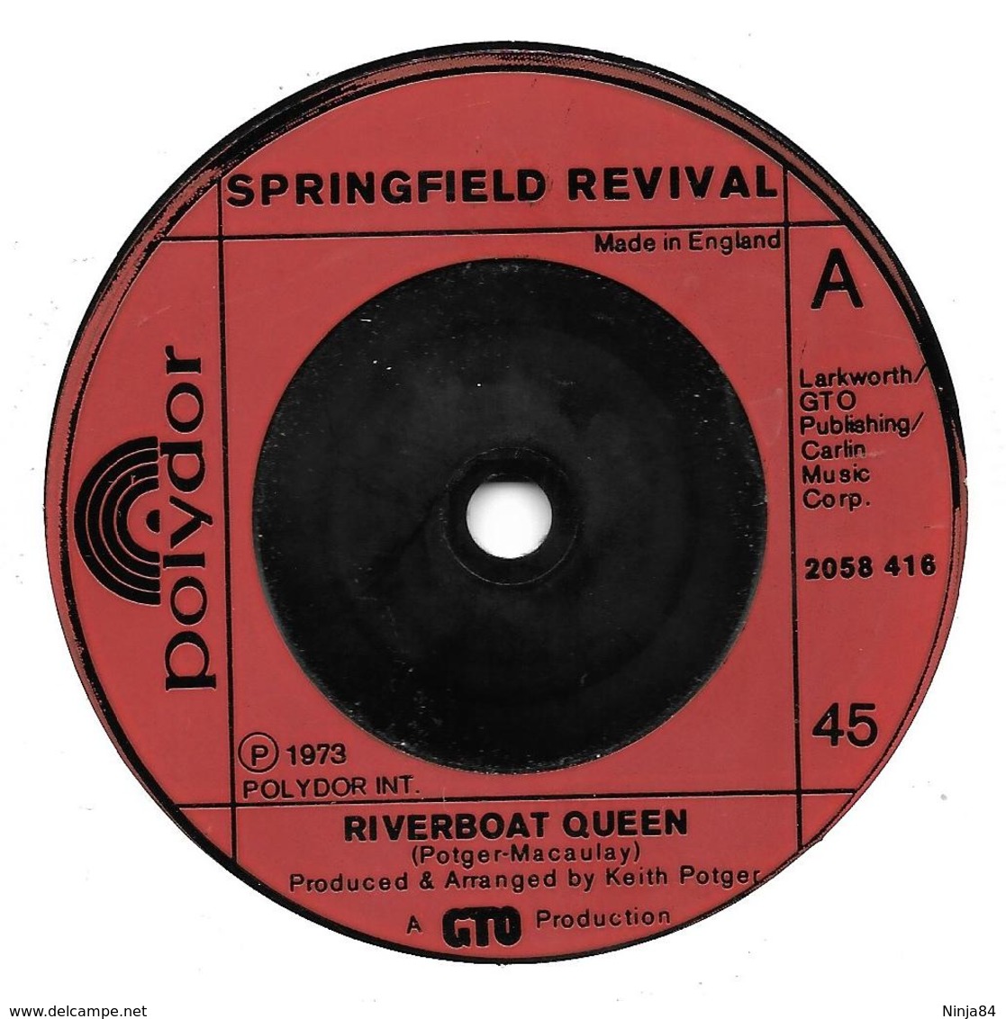 SP 45 RPM (7")   Springfield Revival  "  Riverboat Queen  "  Angleterre - Autres - Musique Anglaise