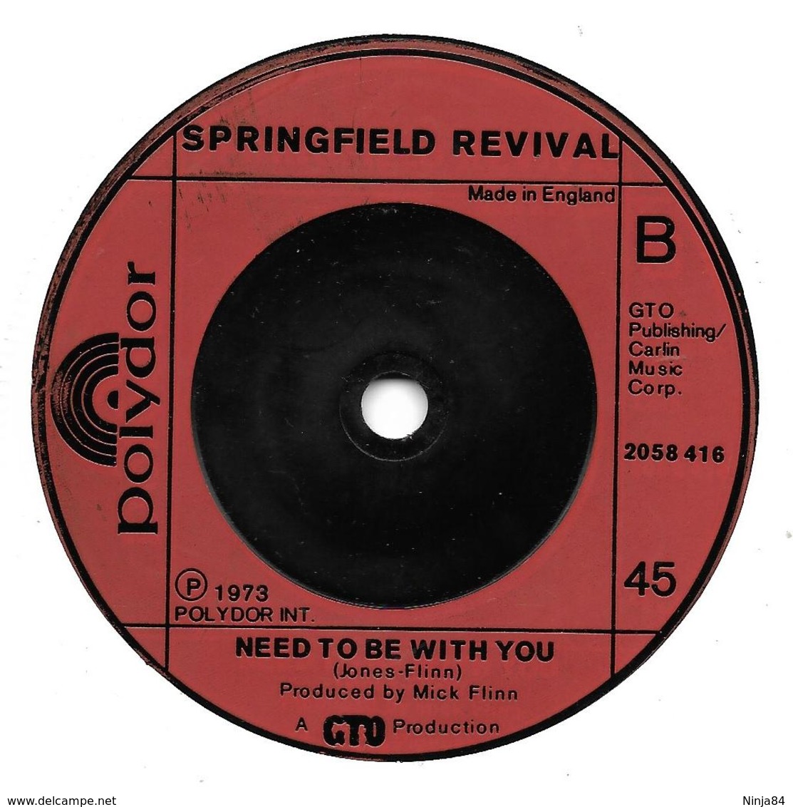 SP 45 RPM (7")   Springfield Revival  "  Riverboat Queen  "  Angleterre - Autres - Musique Anglaise