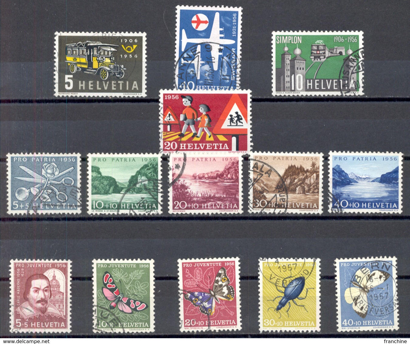 LIQUIDATION TOTALE : 1956 - ANNEE COMPLETE - 14 Timbres OBLITERES (o) - Oblitérés