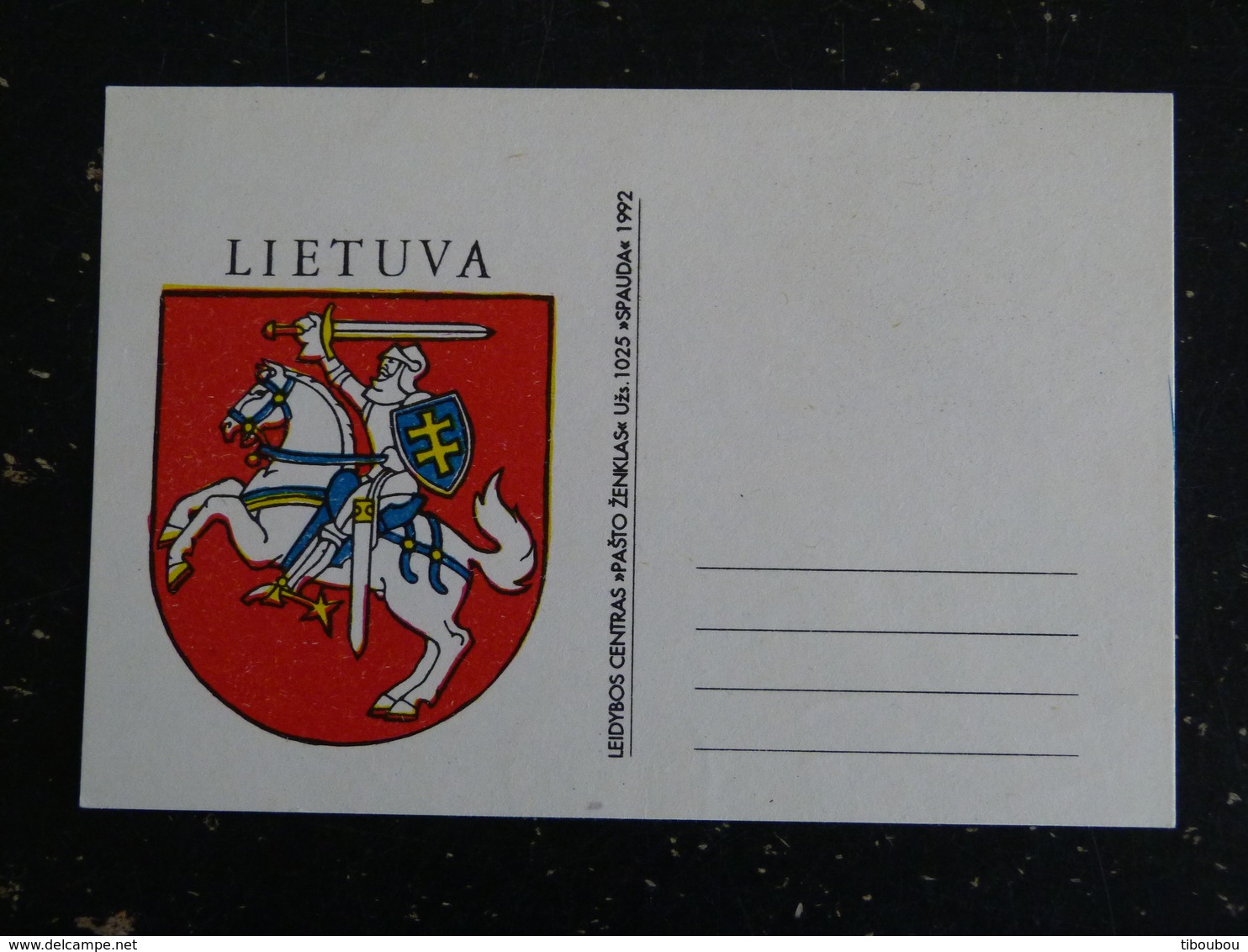 LITUANIE LIETUVA CARTE POSTALE NEUVE ARMOIRIES - Litauen