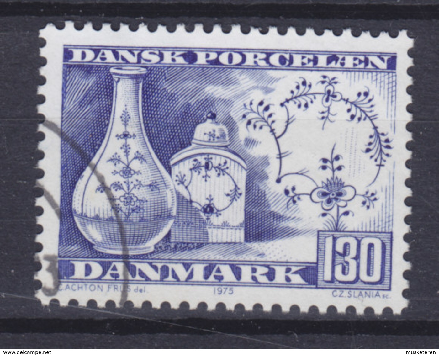 Denmark 1975 Mi. 591      130 Øre Dänisches Porzellan Vase Und Teedose - Gebraucht