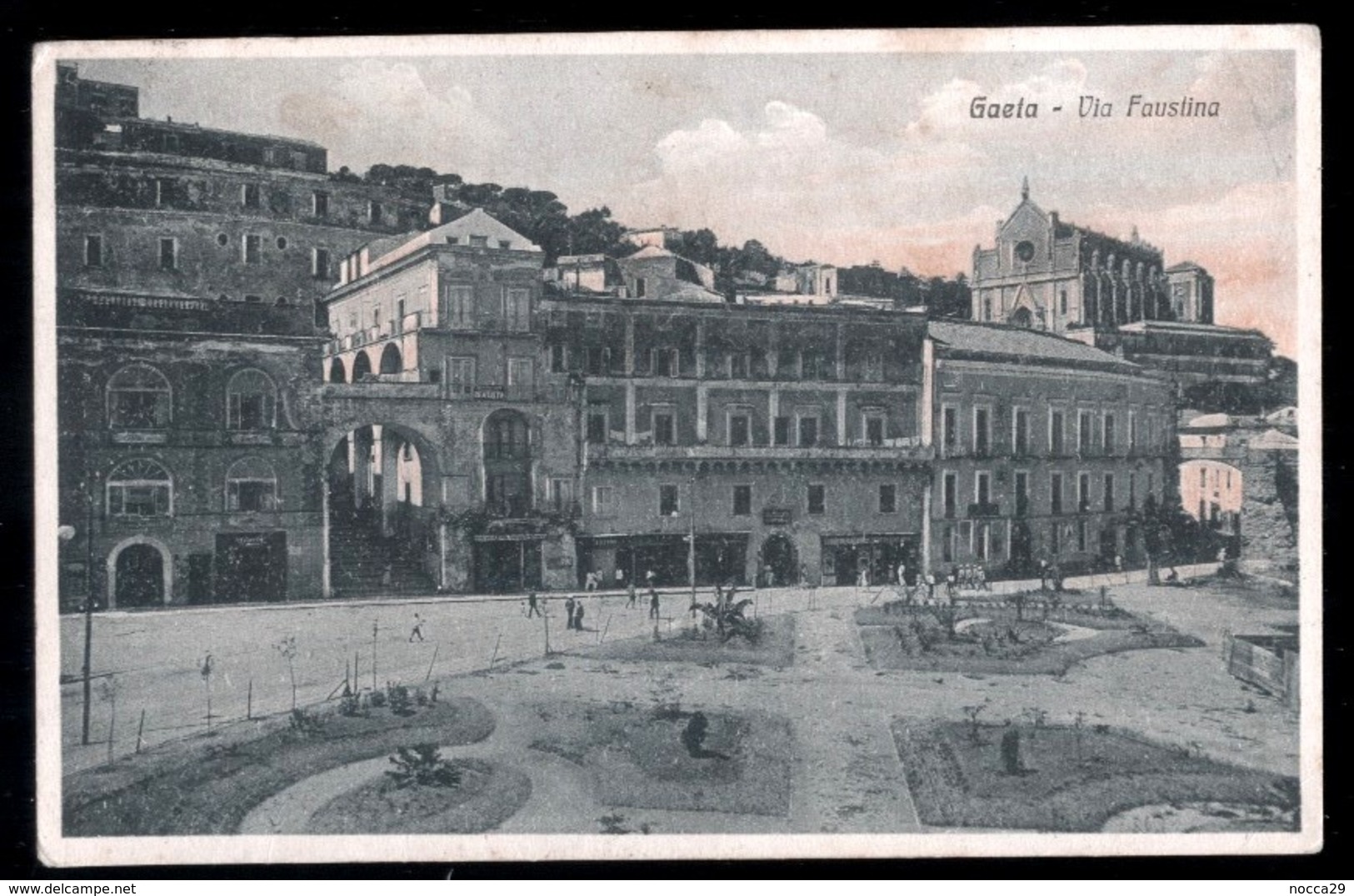 GAETA - LATINA - 1925 -  VIA FAUSTINA - ACQUERELLATA - ANIMATA!!! - Latina