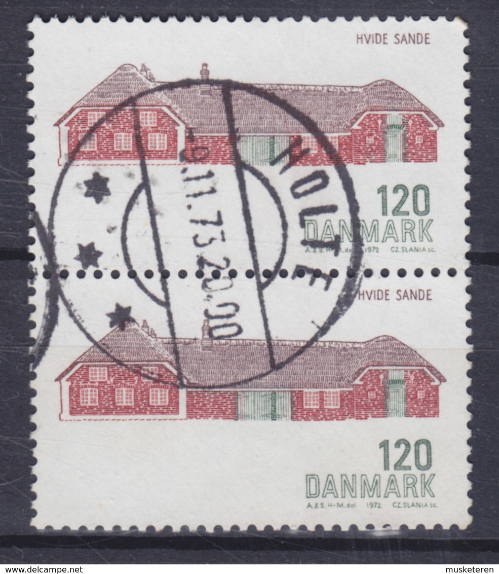 Denmark 1972 Mi. 539      120 Øre Baukunst Hof In Hvide Sande (Pair, Paare) Deluxe HOLTE Cancel !! - Gebraucht