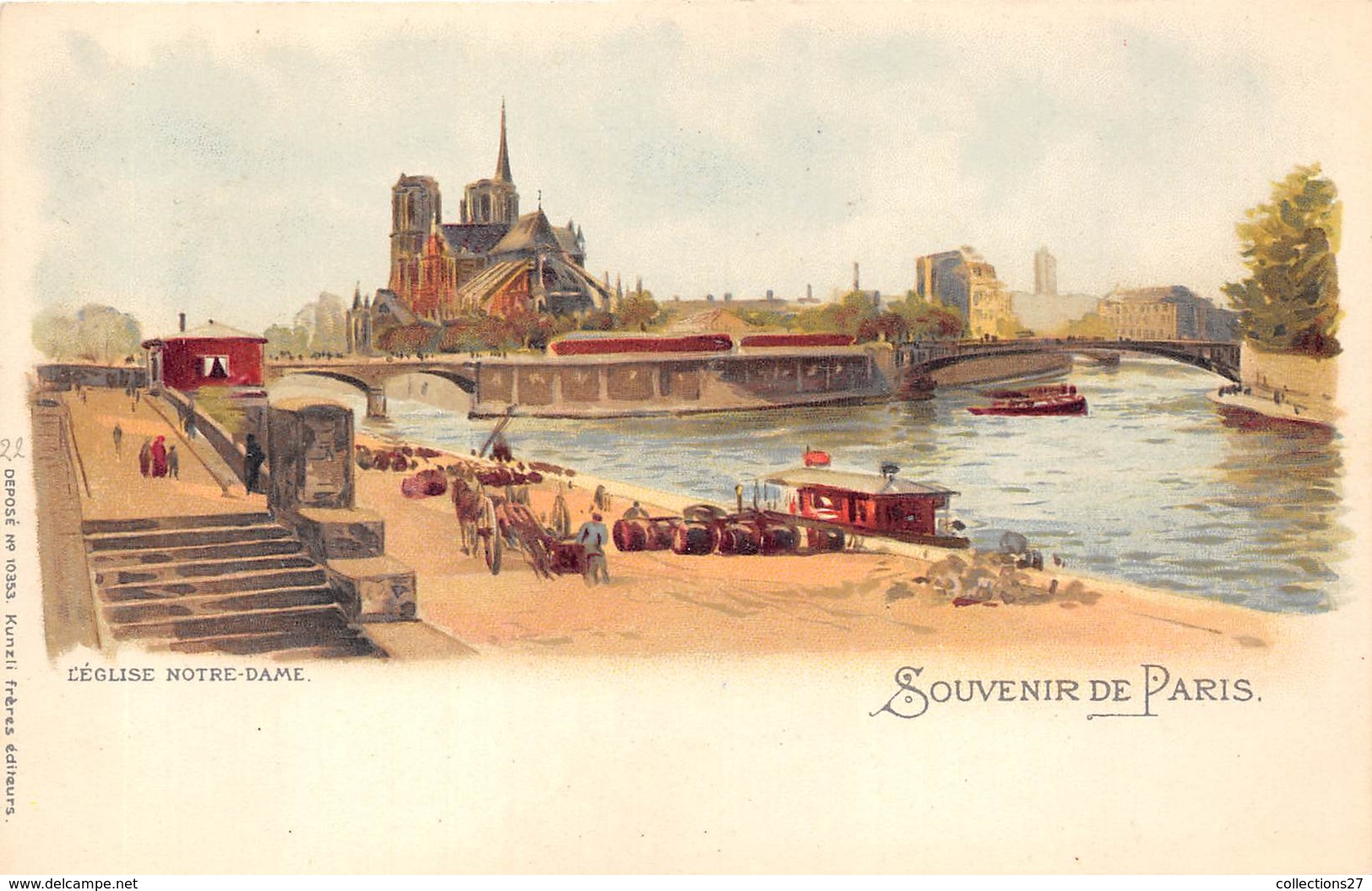75004-PARIS-EGLISE NOTRE-DAME- SOUVENIR - Notre Dame De Paris