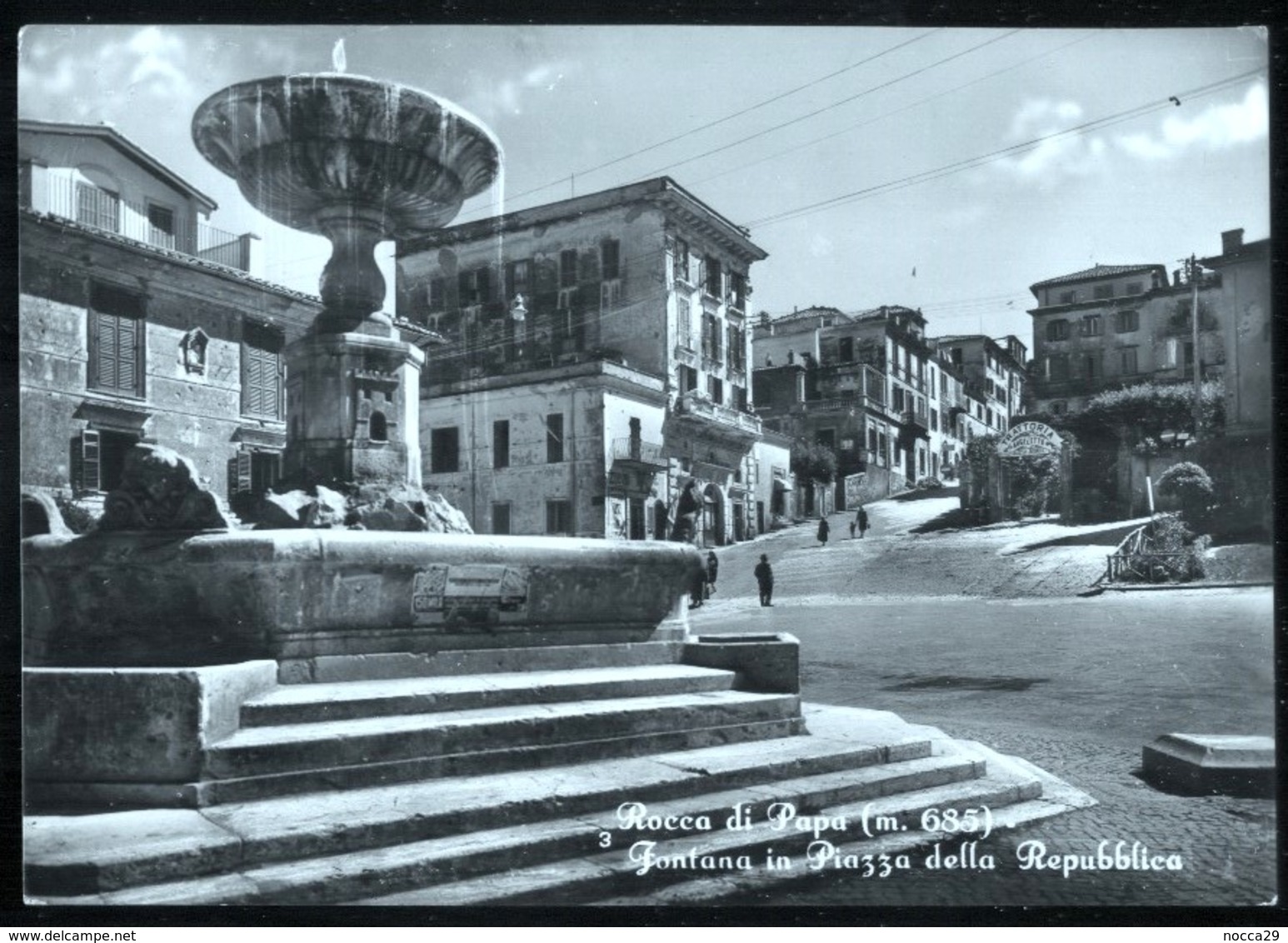 ROCCA DI PAPA - ROMA - 1954 - FONTANA IN PIAZZA DELLA REPUBBLICA - Altri & Non Classificati