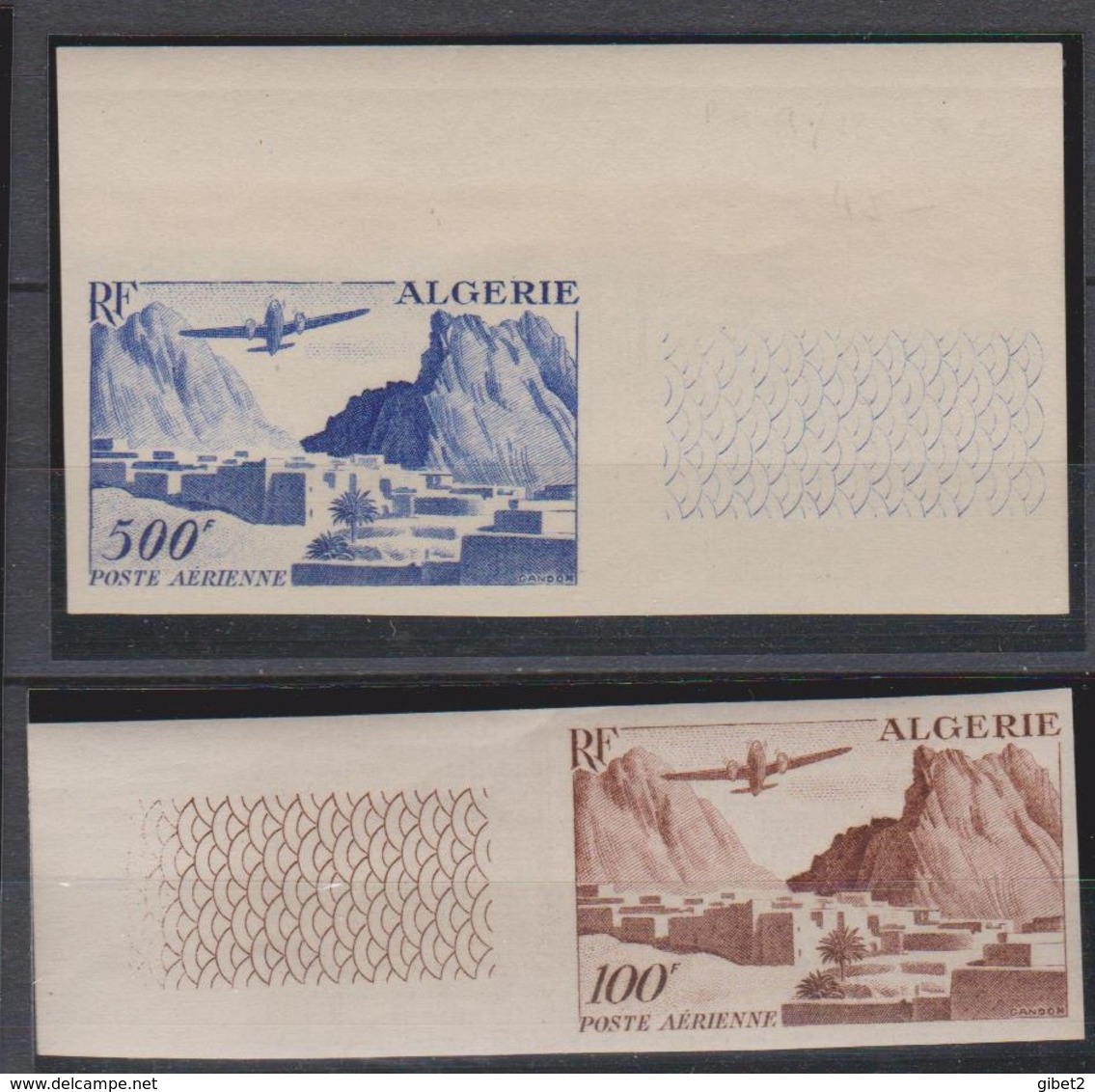 ALGERIE   POSTE AERIENNE  NON  DENTELES  N° 9 à  12 - Airmail