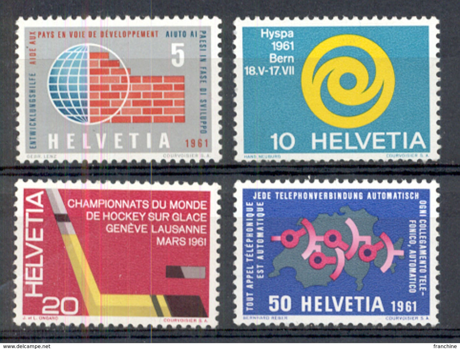 LIQUIDATION TOTALE : 1961 - Zu 375/78 - Mi N° 727/730 - Yv N° 673/76 - ** (MNH) Et Oblitérés (o) + 2 Documents - Neufs