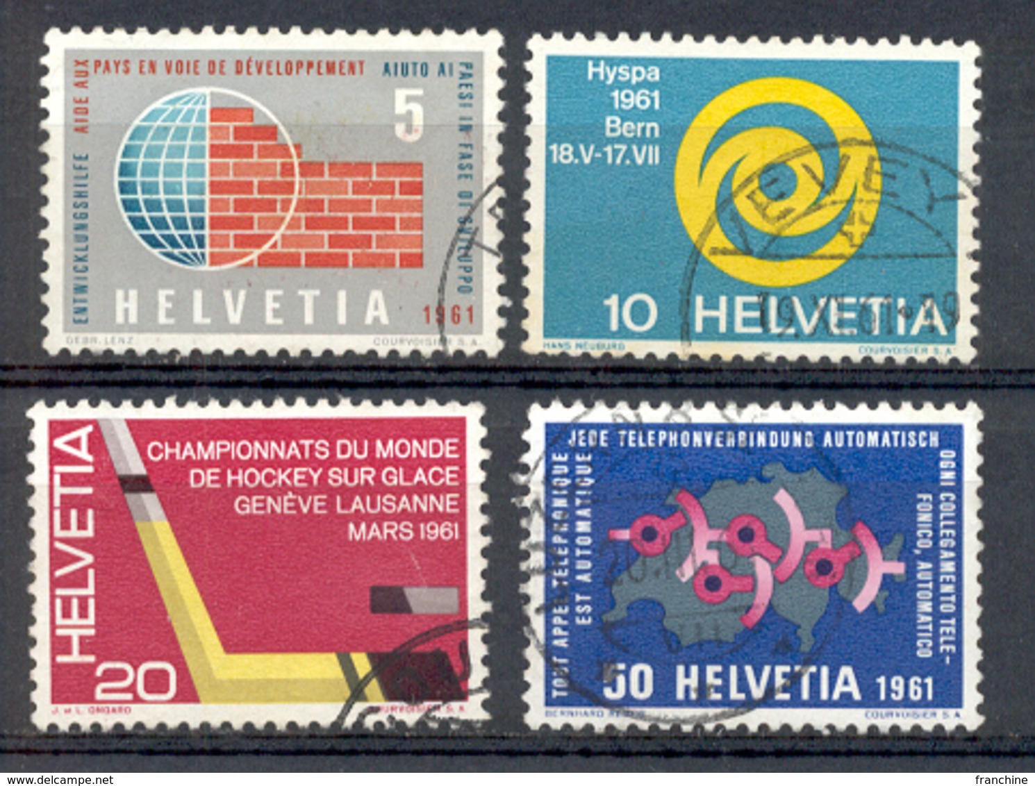 LIQUIDATION TOTALE : 1961 - Zu 375/78 - Mi N° 727/730 - Yv N° 673/76 - ** (MNH) Et Oblitérés (o) + 2 Documents - Neufs