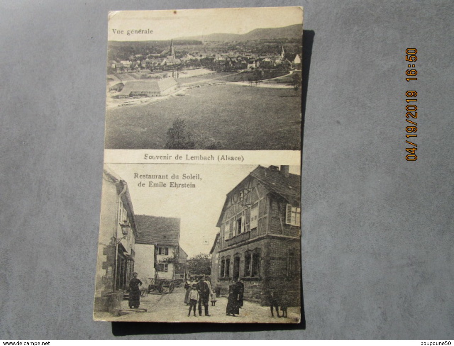 CPA 67  Alsace Souvenir De  LEMBACH - Restaurant Du Soleil De Emile Ehrstein , Vue Générale  écrite Et Timbrée 1923 - Otros & Sin Clasificación