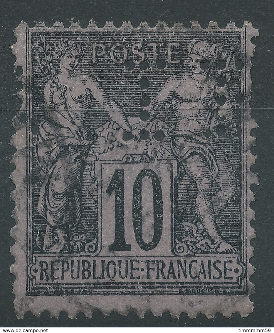 Lot N°48214  N°103, Oblit Cachet à Date, Perforé I E - 1876-1898 Sage (Type II)