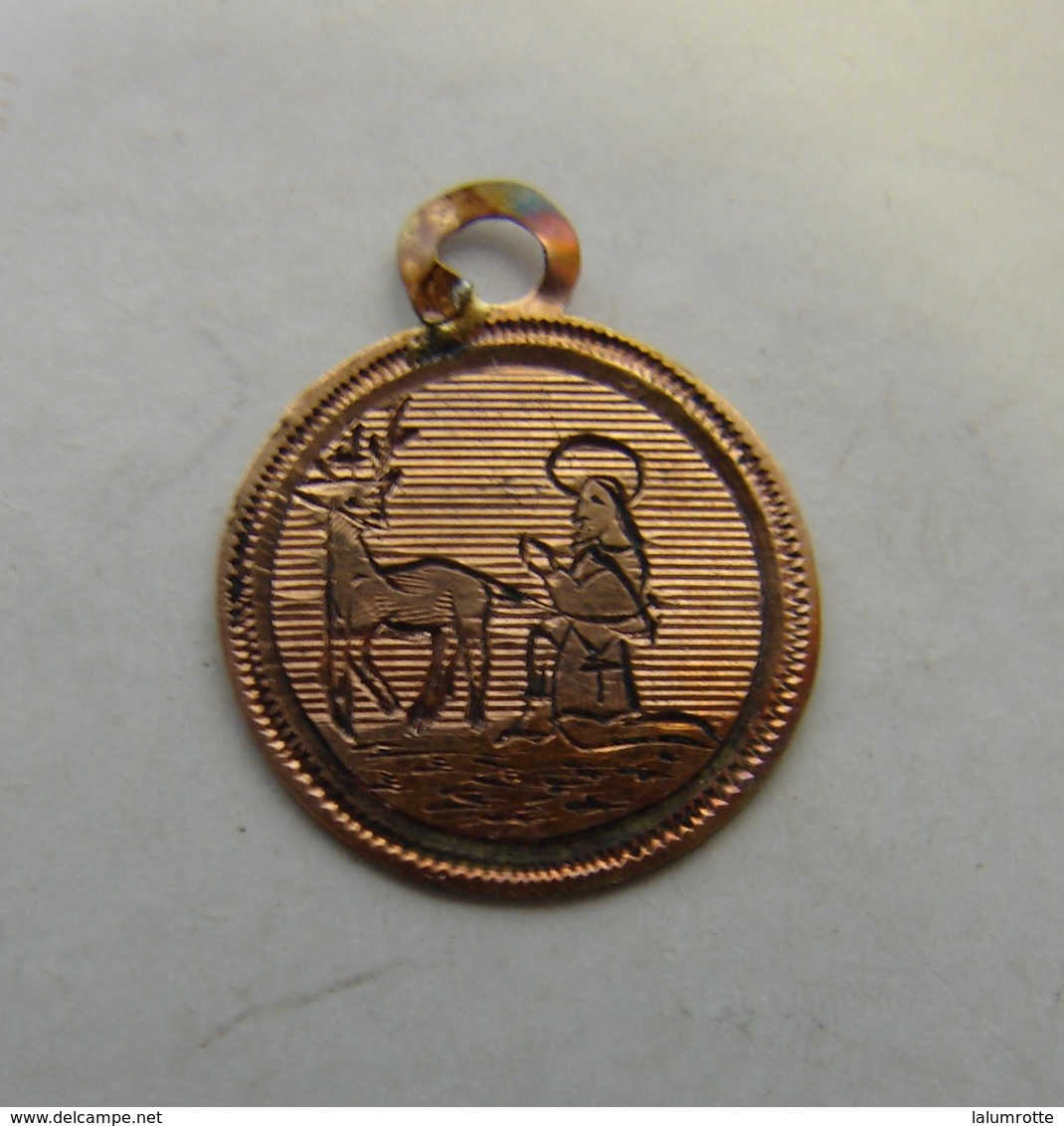 Rel. 12. Mini Médaille De Saint Hubert - Religion & Esotérisme