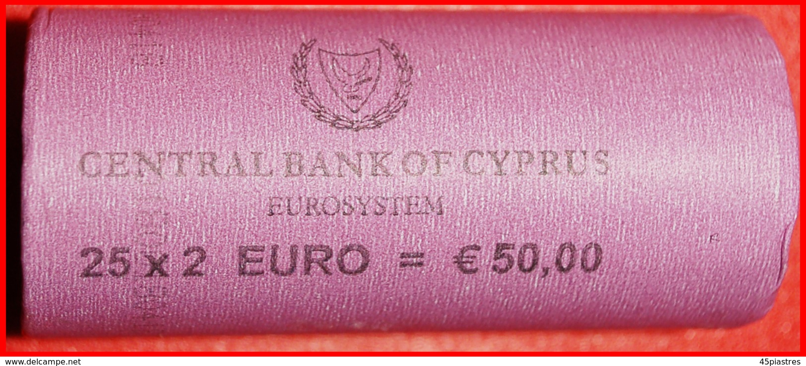 * GREECE: CYPRUS  ROLL 2 EURO 2018 = 25 COINS! LOW START  NO RESERVE! - Rouleaux