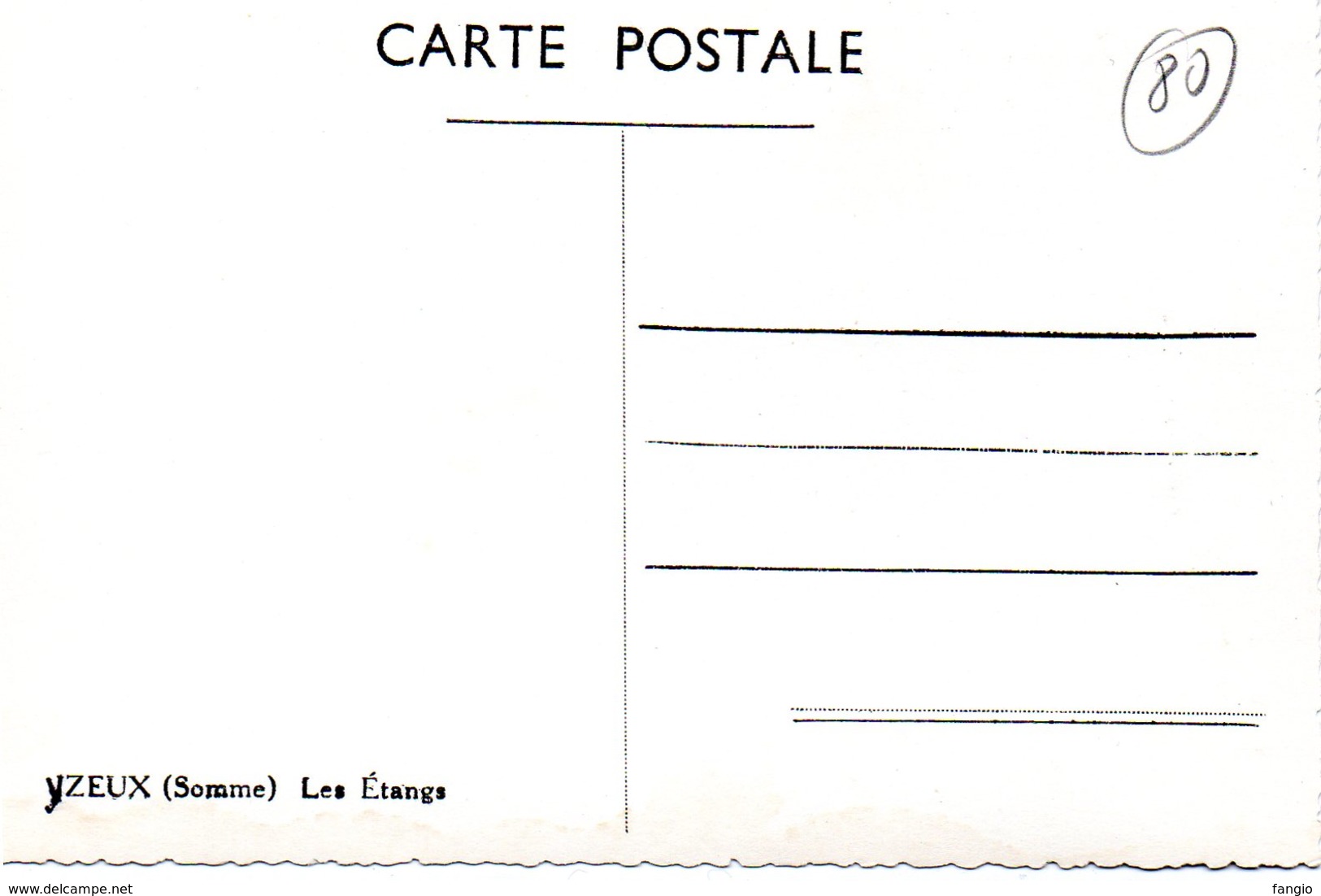 80 -YZEUX  -- ' Les Etangs' - Autres & Non Classés