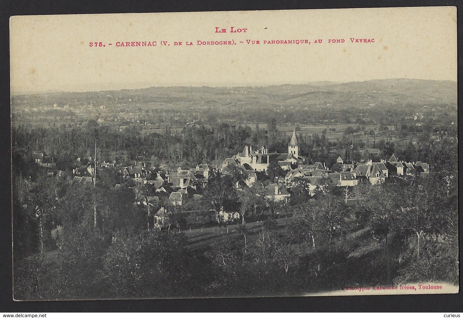 CARENNAC ( V. DE LA DORDOGNE ) * VUE PANORAMIQUE AU FONS VEYRAC * 375 * CARTE VIERGE - Other & Unclassified