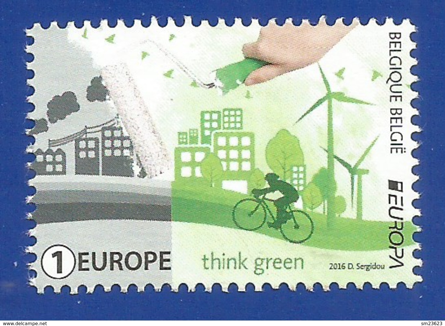 Belgien  2016   Mi.Nr. 4639 , EUROPA CEPT - Think Green - Gestempelt / Used / (o) - 2016