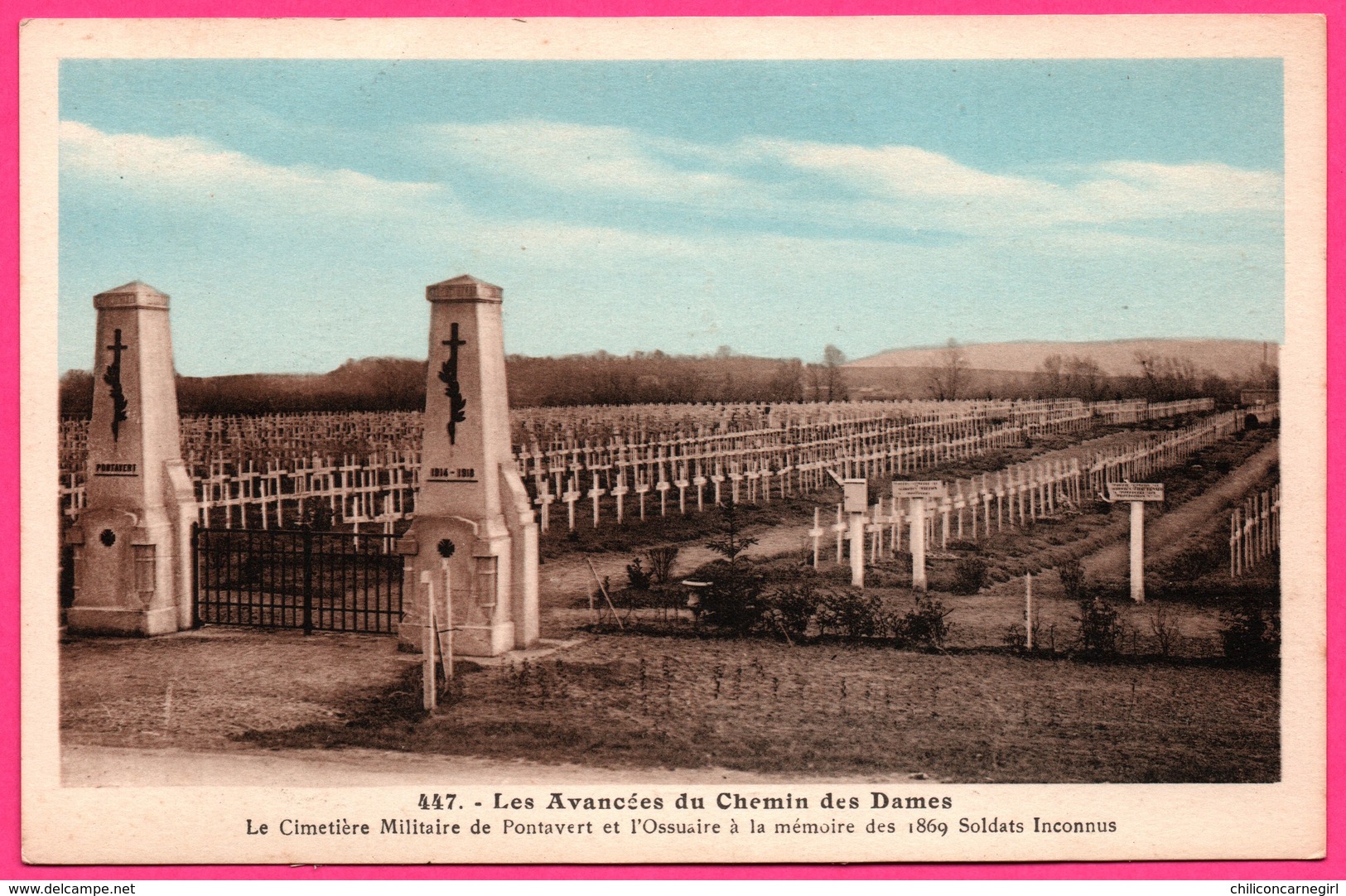 Les Avancées Du Chemin Des Dames - Cimetière Militaire De Pontavert Et L'Ossuaire Mémoire Des 1869 Soldats Inconnus - Craonne