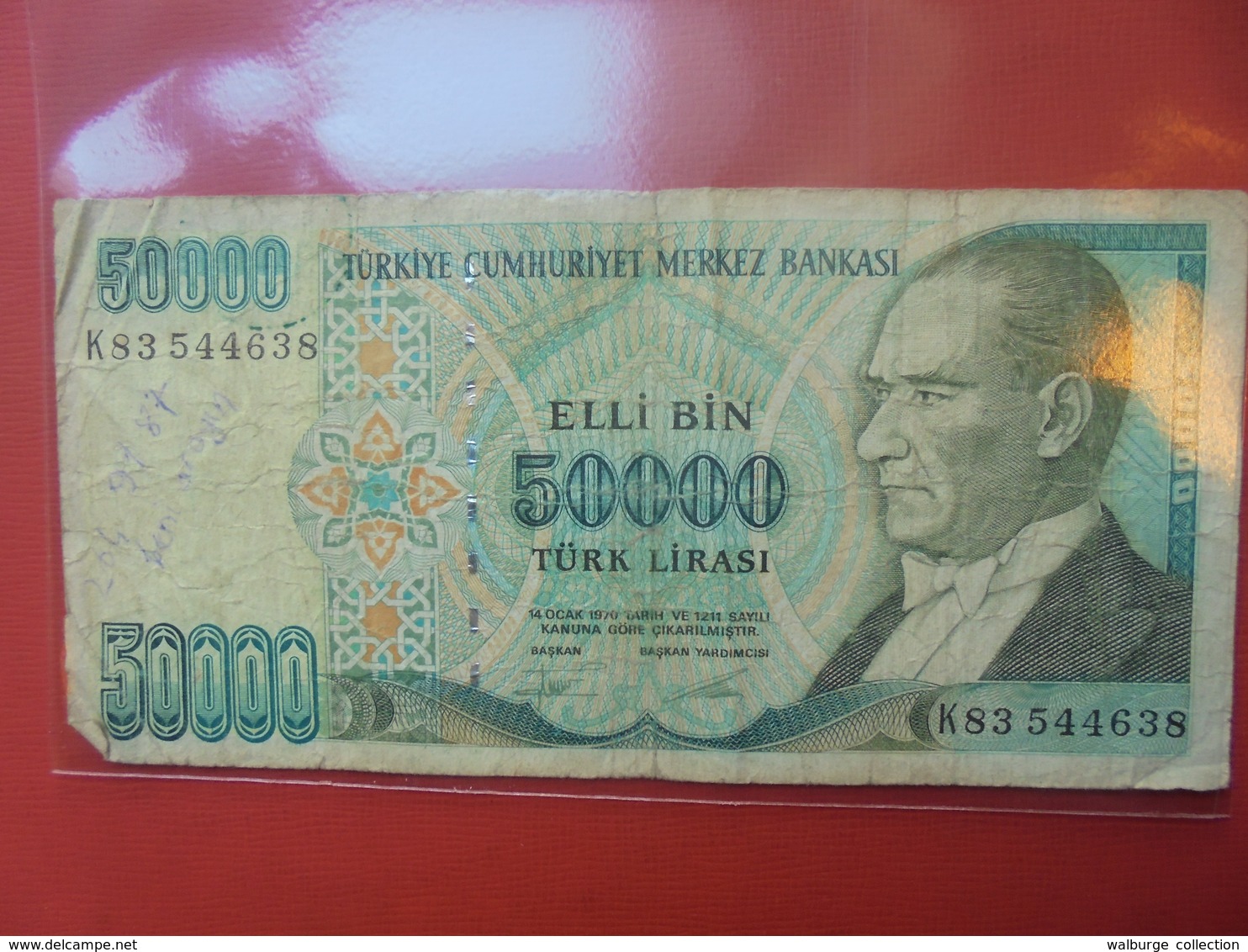 TURQUIE 50.000 LIRA 1970(89) CIRCULER - Turquie