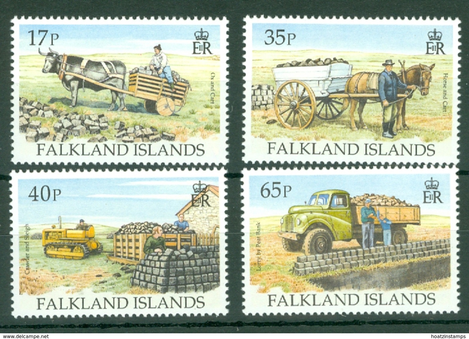 Falkland Is: 1995   Transporting Peat    MNH - Falkland Islands